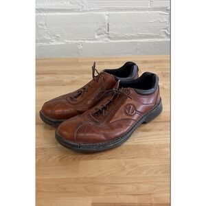 Ecco Brown Mens Neoflexor Oxford Shoe Cognac Lace Up Low Top Bicycle Toe Size 45
